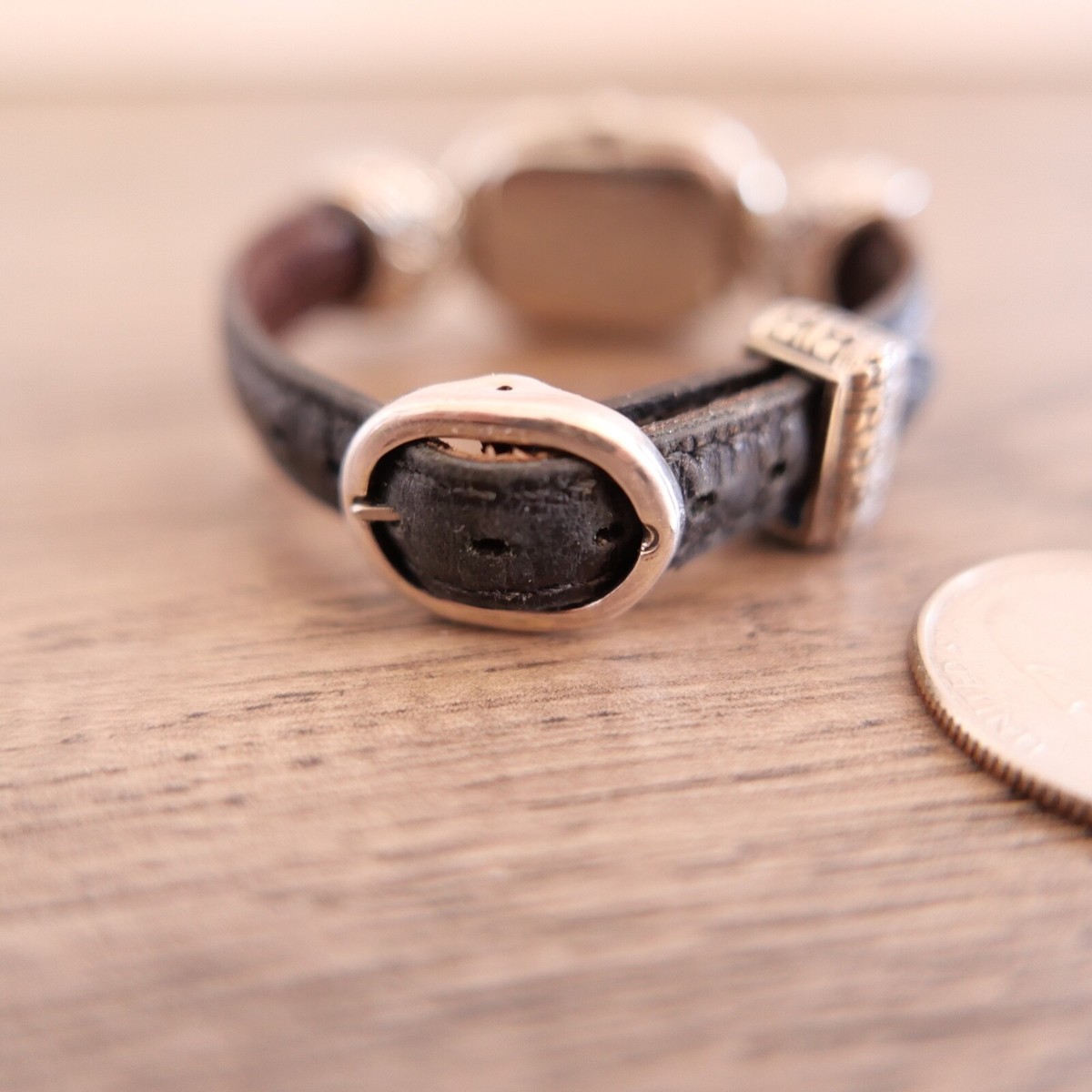 Brighton Bridgeport Woman\'s Quartz Watch Right Handed Leather Band New Battery. Brighton Women Leather Wristwatches for sale | eBay main image 4