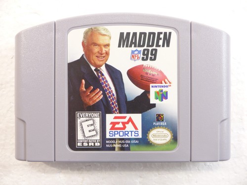 Madden NFL 99 (Nintendo 64, 1998) N64 Authentic Game Great Condition! *TESTED*