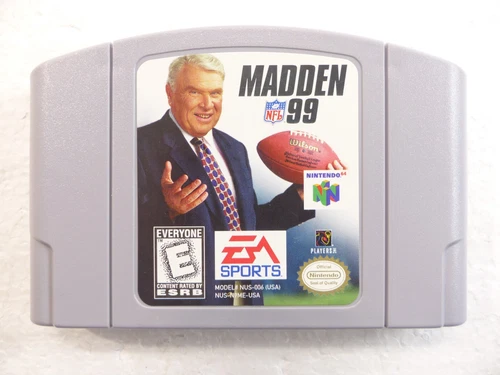Madden NFL 99 (Nintendo 64, 1998) N64 Authentic Game Great Condition *TESTED*