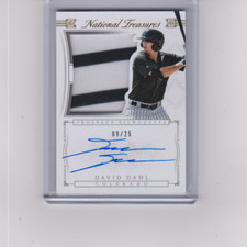 David Dahl 2015 National Treasures Prospects Silhouette Gold Relic Auto #/25 RC