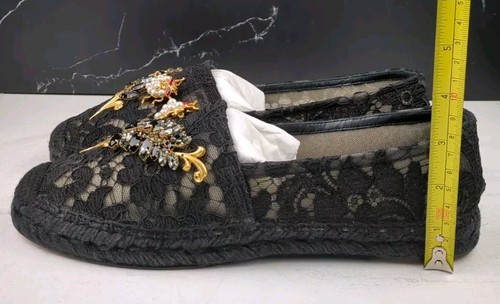 Dolce Gabbana Damen Espadrilles mit Kordelspitze und Kristallverzierung Gr. 40 - Bild 11 von 15