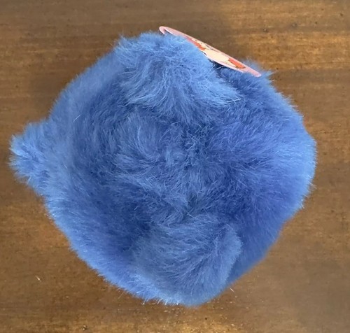 SWIBCO Vintage Puffkins SKYLAR Bear Tag 6671 Blue Round Beanie Ball Plush Toy - Picture 5 of 11