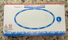 Cardinal Health Vinyl Exam Gloves Clear 88881 size L 100 count
