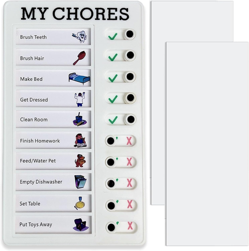 Chore Chart Memo Checklist Board Daily to Do List Planner Check for Kids Multipl - Picture 9 of 12