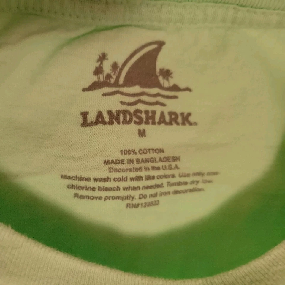 Camiseta Land Shark Myrtle Beach SC M Verde Foto 3 de 4