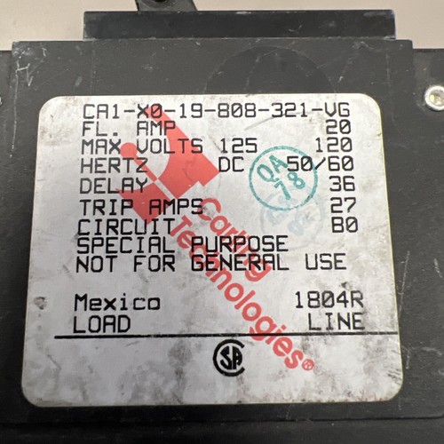 OutBack Power 20 AMP DC Panel Mount Circuit Breaker PNL-20-DC - FREE SHIPPING! - Picture 2 of 5