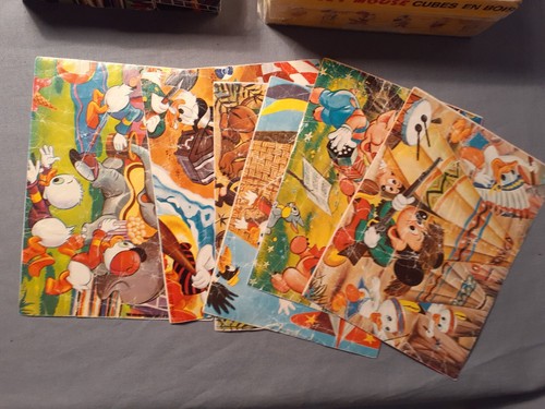 Vintage Walt Disney Productions Mickey Mouse Bild Würfel Blöcke Puzzle Deutschland - Bild 3 von 13