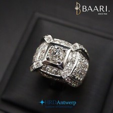 4,14 ctw Herren Echter Diamant Ring 18 K Bicolor Gold HRD Zertifiziert Diaman...
