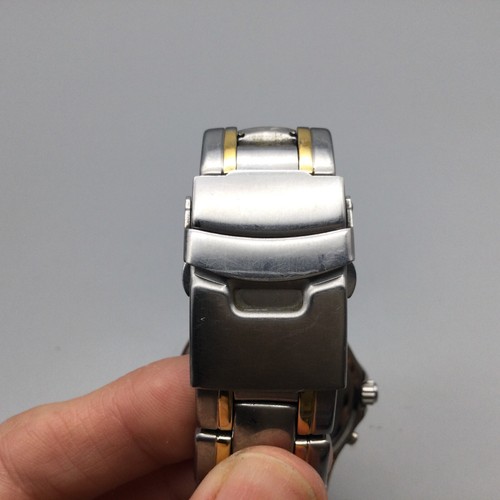 Armitron Watch Men 36mm Gold Silver Tone Day Date Ombre Dial New Battery 6.5" - Picture 9 of 13