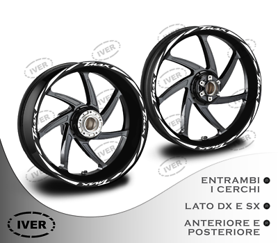 Profilo Adesivo Ruote Adesivi / Stickers 5250 Per Yamaha TMAX 530 - Foto 6