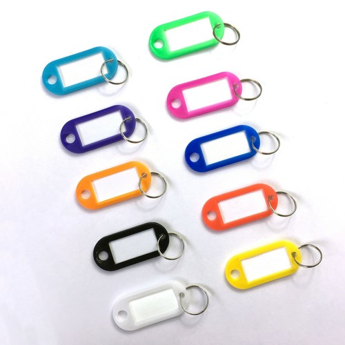 Etiquetas de plástico resistentes de 100pack con ventana de etiqueta de anillo dividido, etiquetas de identificación codificadas - Imagen 7 de 7
