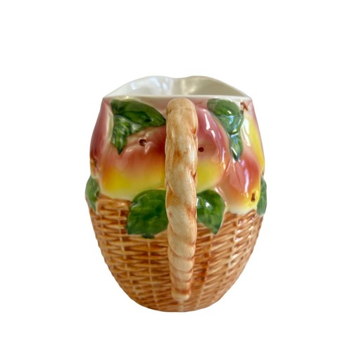 Obrarie Pitcher Fruit Basket Weave Peaches Design Made In Portugal Hand Crafted - Picture 5 of 12