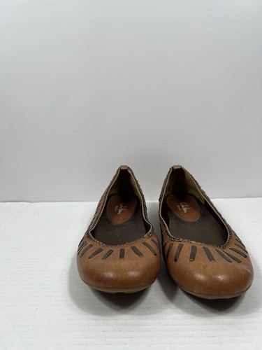 Cole Haan Women’s Neutral Brown Slip On Woven Trim Women’s Ballet Flats Size 9B - Picture 4 of 9