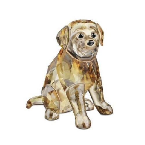 Swarovski Crystal 'Golden Retriever Sitting' Puppy Dog