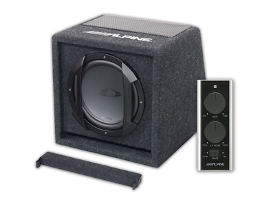 Alpine SWE-815 8  (20cm) 300 Watts Amplified Subwoofer Box with Remote NEW