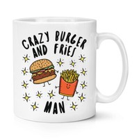 VerrüCkte Hamburger Und Frittieren Mann Stars 284Ml Becher Tasse Lustiger Witz