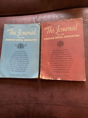 Vintage The Journal of the American Dental Association  1943  ,1944
