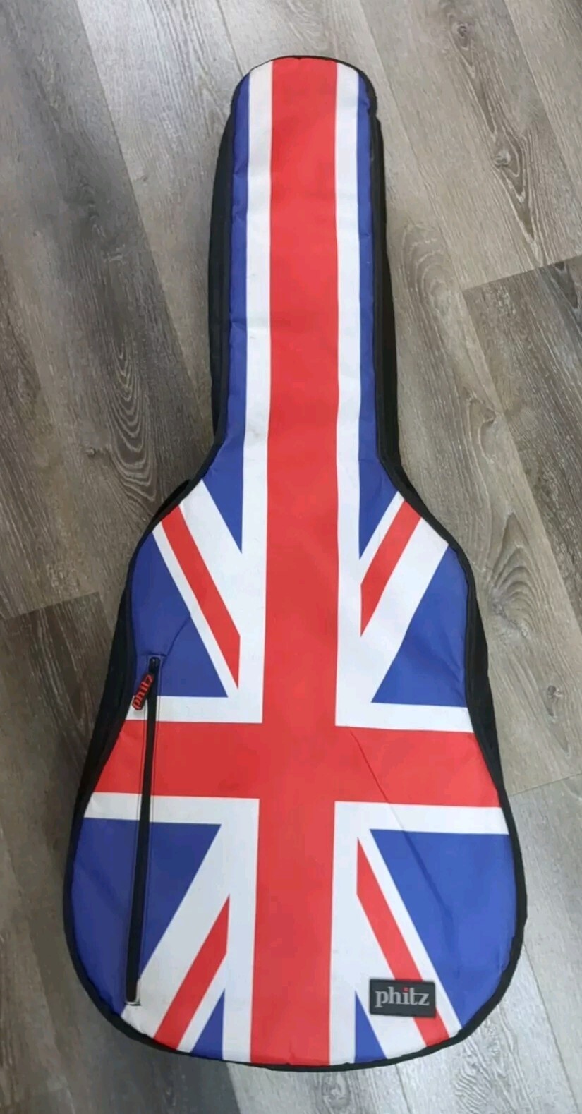 Acoustic Guitar Bag Union Jack British Flag Case Adjustable Shoulder Straps
