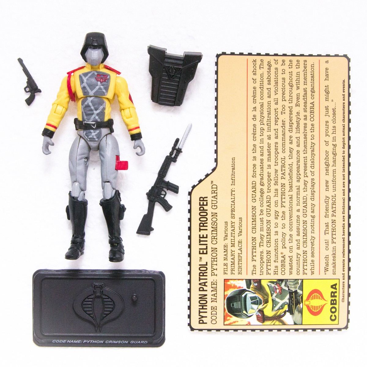 2008 Hasbro G.I. Joe 25th Anniversary PYTHON CRIMSON GUARD 2008 Hasbro G.I. Joe 25th Anniversary PYTHON CRIMSON GUARD