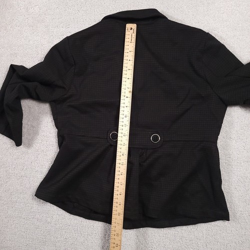 Christopher & Banks Blazer Jacket Black Women's S Button Up Stretch - Picture 5 of 14