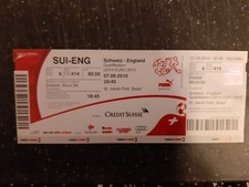 Ticket Schweiz - England  07.09.2010