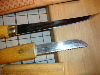 J Marttiini Finland Fishing KNIF HAND GROUND SS Blade lot of 3