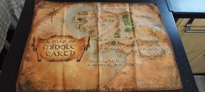 Herr der Ringe Die Karte von Mittelerde Stoff. guter Zustand*