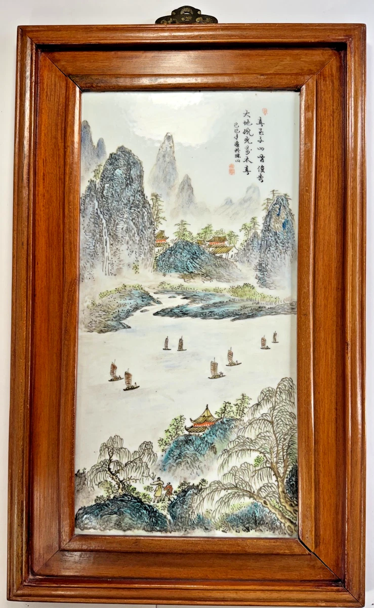 陶瓷多色古董中国画作、画卷| eBay