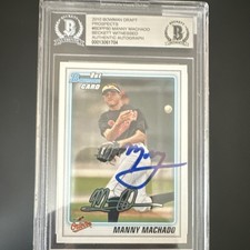 2010 Bowman Draft - Manny Machado #BDPP80 Rookie Autograph Beckett Orioles
