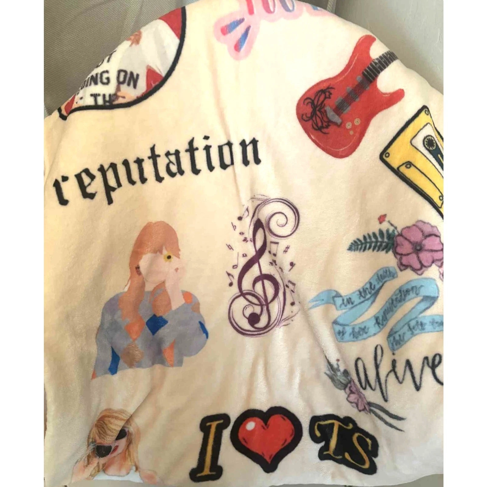 Retired Taylorr Swifts Album Collage Blanket Sft Fleece Throw Reputation Red 1989