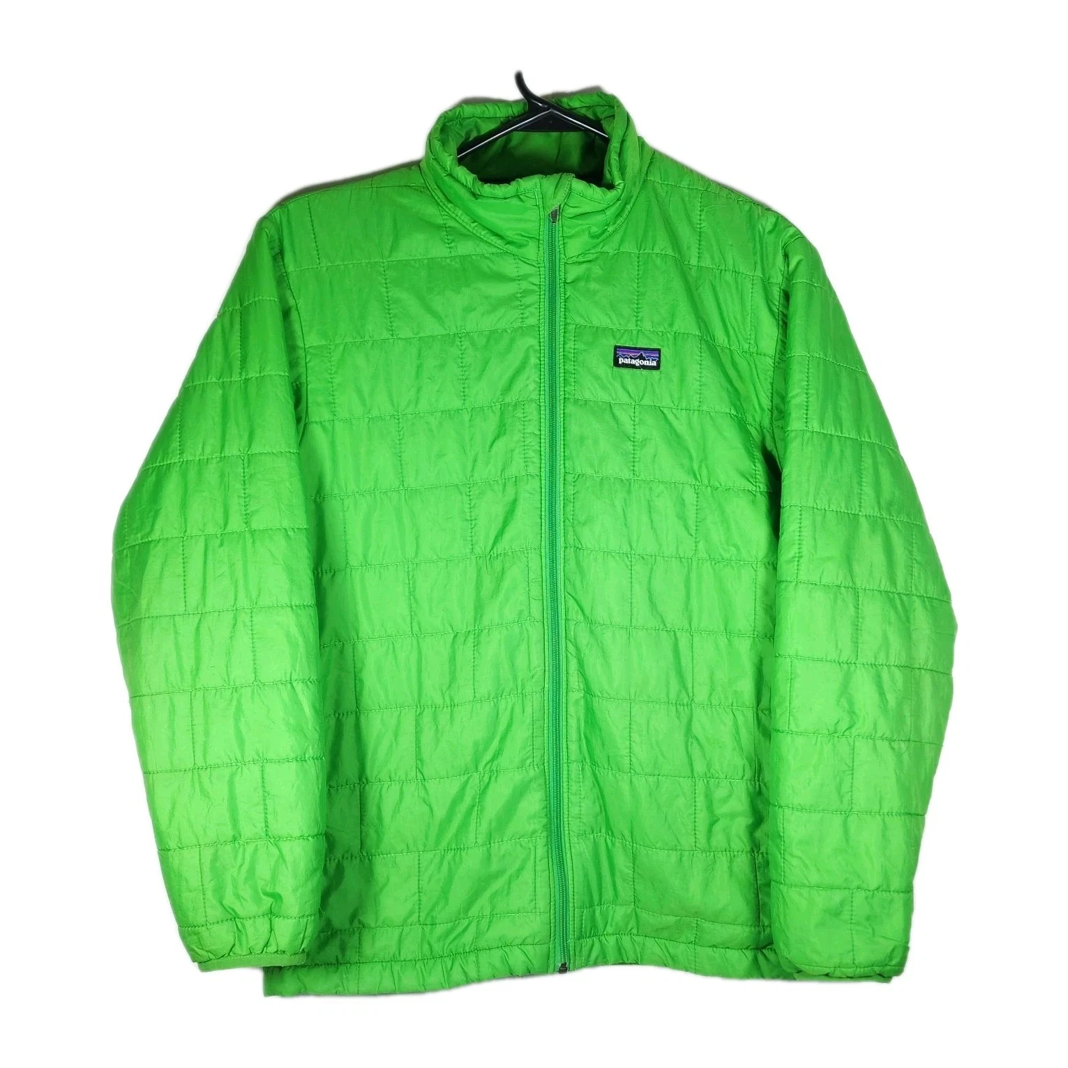 Patagonia Kids Nano Puff Medium L /12 Green Full Zip Outdoor Puffer Jacket