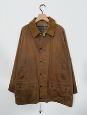 Barbour Men’s Lightweight Beaufort Wax Jacket Large Tan/Cord Collar