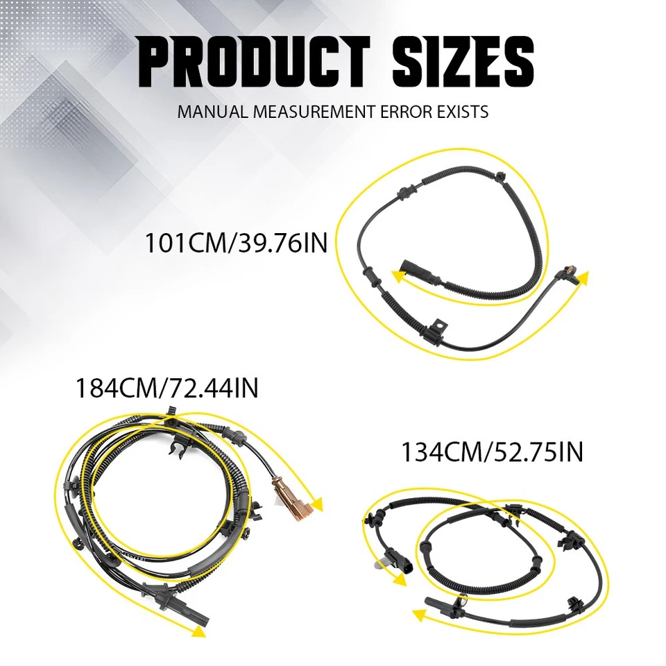 Set 4 Of Front Rear Wheel Speed ABS Sensor For 12-14 2011 Ford F-150 Expedition - Image 4 of 4