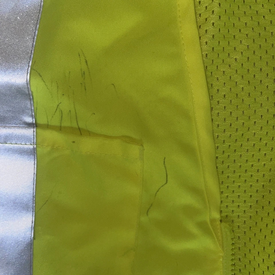 Cornerstone Port Authority Safety Vest Sz XL Yellow Reflective Stripes Zipper - Image 3 of 4
