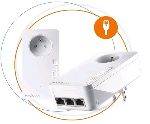 Devolo Magic 2 LAN - Kit triplo starter CPL 3 Porte Lan Bianco
