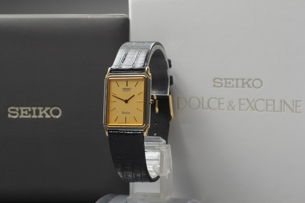 セイコー ドルチェ SEIKO Dolce 9520-5130 Seiko Dolce 9520-5130 Vintage SGP30 St.Steel Gold Slv Square
