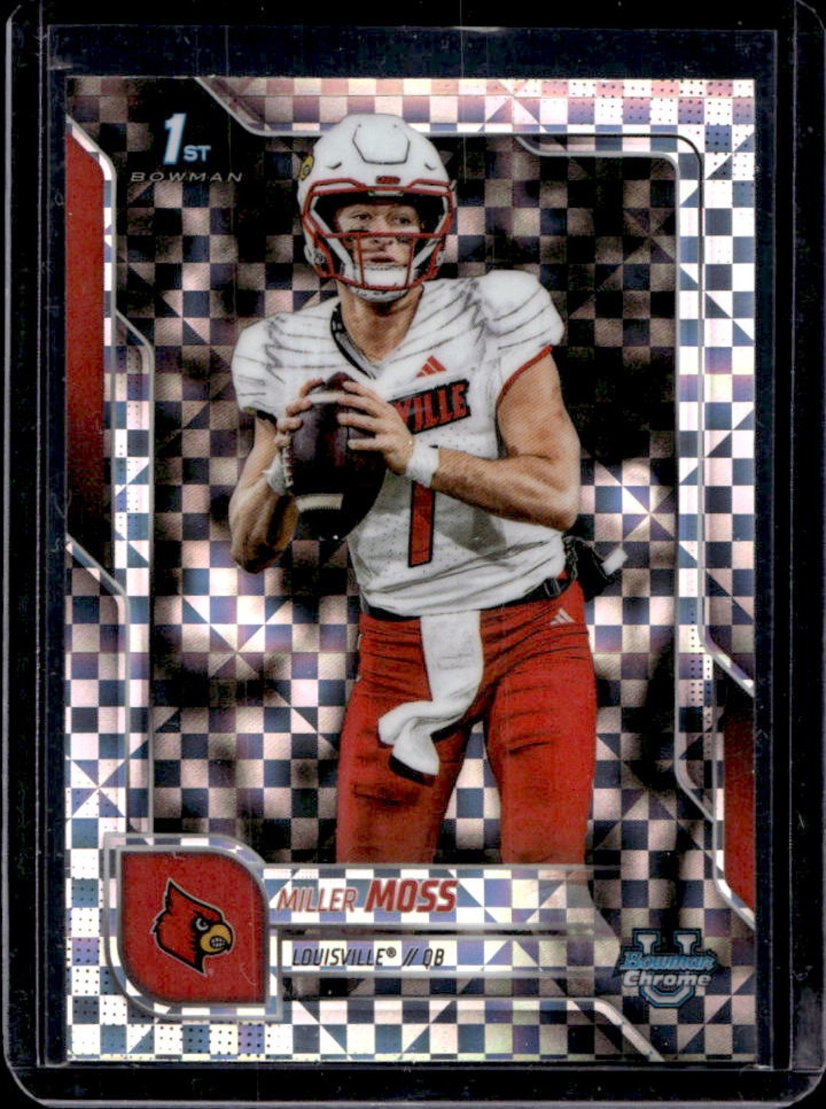 2025 Bowman Chrome U Miller Moss X-Fractor 1st #141 Cardinals