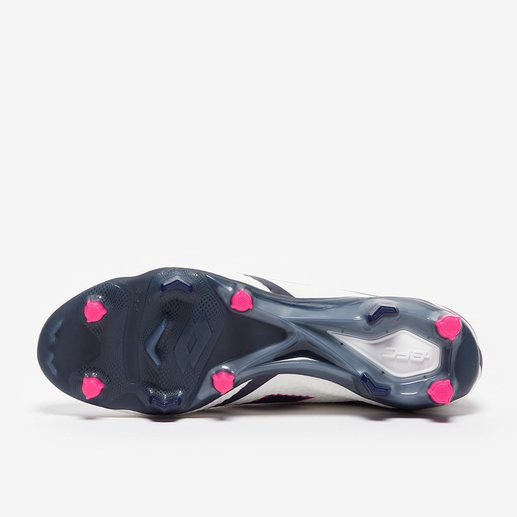 Lotto Maestro 100 IV FG Soccer Cleats White Navy Fuchsia 