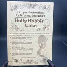 1976 Wilton Complete Instructions Baking Decorating Holly Hobbie Cake Foldout