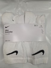 Nike Dri Fit Dry Cushioned Cotton Blend Crew Socks 6 Pairs Med Men's 6-8 / 5Y-7Y