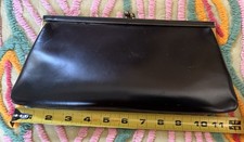 Vintage Black Leather Clutch / Purse One Owner