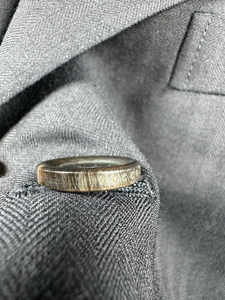 Chaqueta Blazer Hombre Gucci Negra Rayas 15% Mohair 85% Lana IT 50 UK 40 Foto 3 de 4