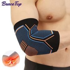 BraceTop Elbow Brace Compression Sleeve Support for Tendonitis Tennis Golf Arthr