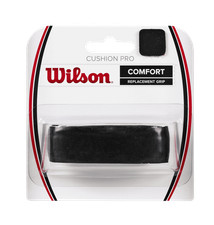 Wilson Cushion Pro Comfort Replacement Racket Grip, Black - 1 Pack
