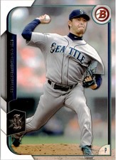 2015 Bowman Baseball Card #58 Hisashi Iwakuma