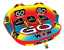 WOW Sports Go Bot 3 Person Towable Water Tube For Pool and Lake (18-1050)