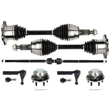 For 09-13 Yukon Sierra 1500 Front Tie Rod End Wheel Hub Bearing CV Axle Shaft