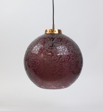 70er-Jahre Kugellampe/Hängelampe violett (469-8 H1)