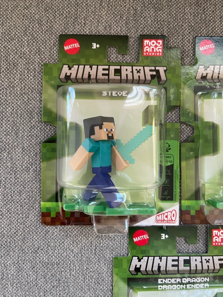 Mattel Minecraft Micro Colección Mini Figuras Decoración de Pasteles Aprox 2" Lote de 5 Foto 3 de 4