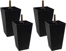 Sofa Legs, 4.5 Inch Plastic Couch Legs Replacement inches, Black 